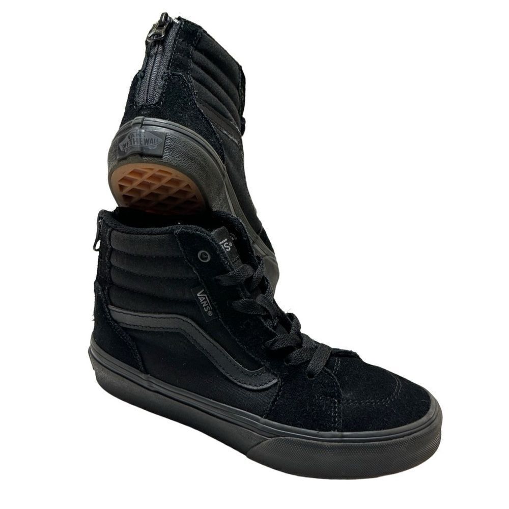 Vans Youth Black Unisex Filmore Hi Zip Sneakers Sz 1.5